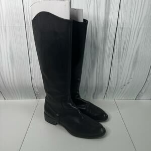 Vintage Black Leather Rding Boots Clara low